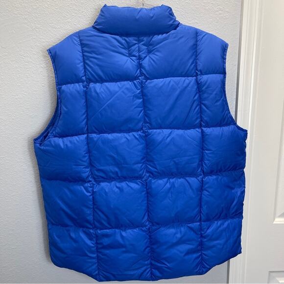 Lands End Vest Goose Down Feathers Blue Large Mens - Picture 8 of 11